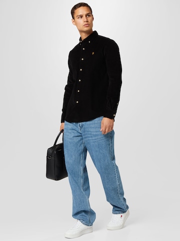 FARAH Regular fit Button Up Shirt 'BOWERY' in Black