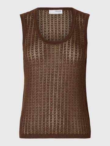 SELECTED FEMME Gebreide top in Bruin: voorkant