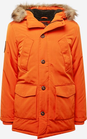 Superdry Winterparka 'Everest' in Oranje: voorkant