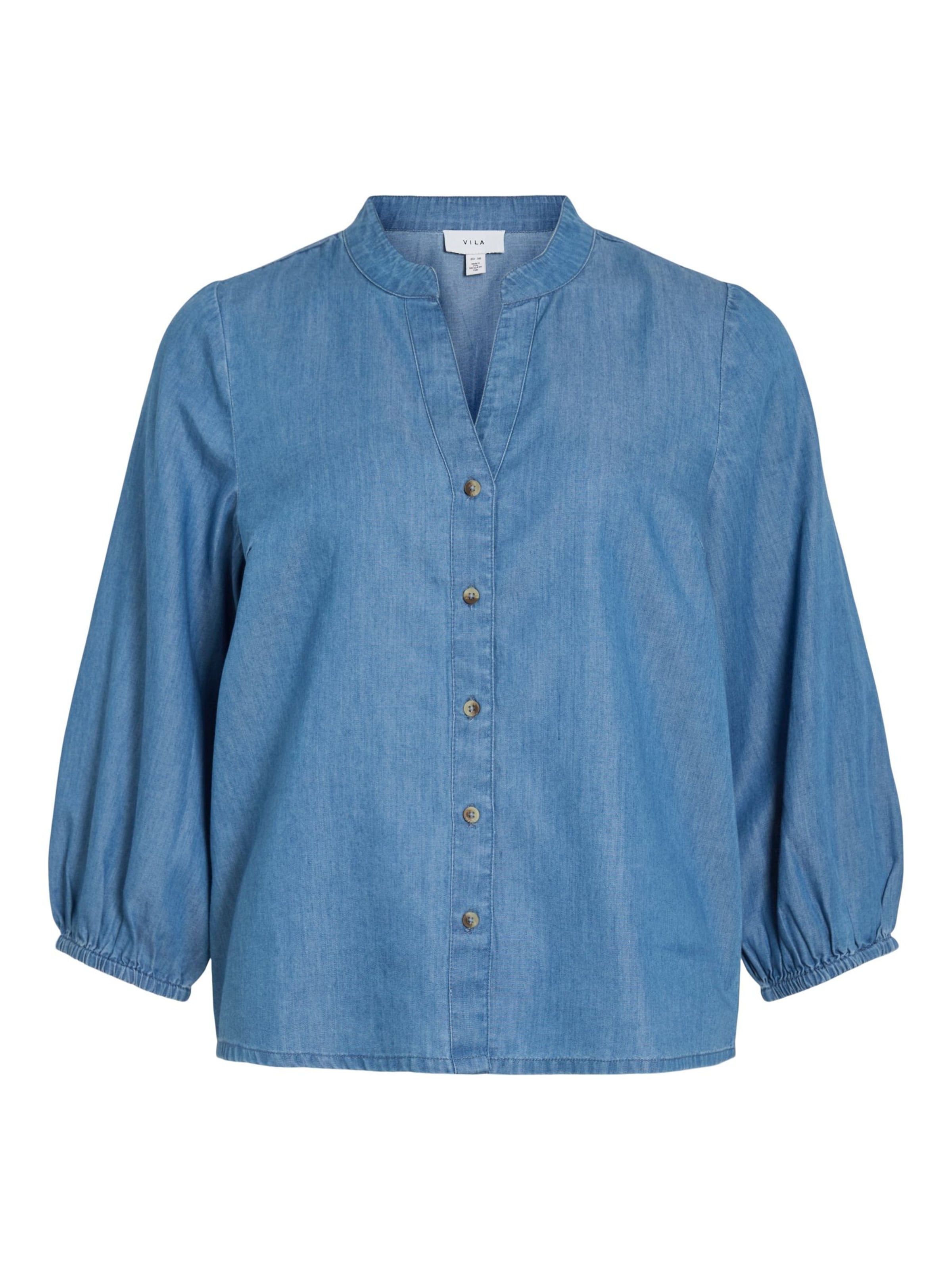Chemisier 'VINORI ' VILA en bleu : devant