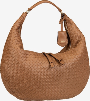 ABRO Handtasche ' Nana Piuma Weaving ' in Braun: Vorderseite