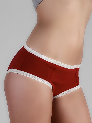 Albero Natur Panty 'Damen Bio-Baumwoll Hipster mit Spitze' in Red