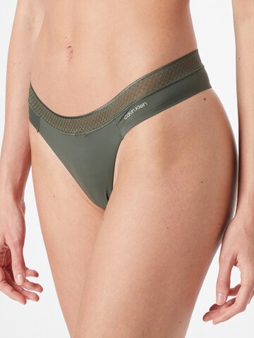 Calvin Klein Underwear String in Groen: voorkant