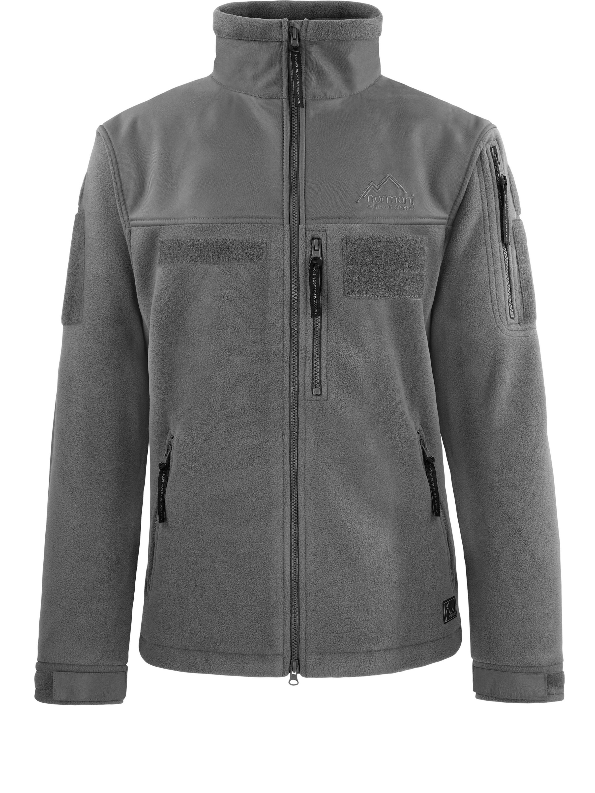 Veste en polaire fonctionnelle 'Tilrem' normani en gris : devant