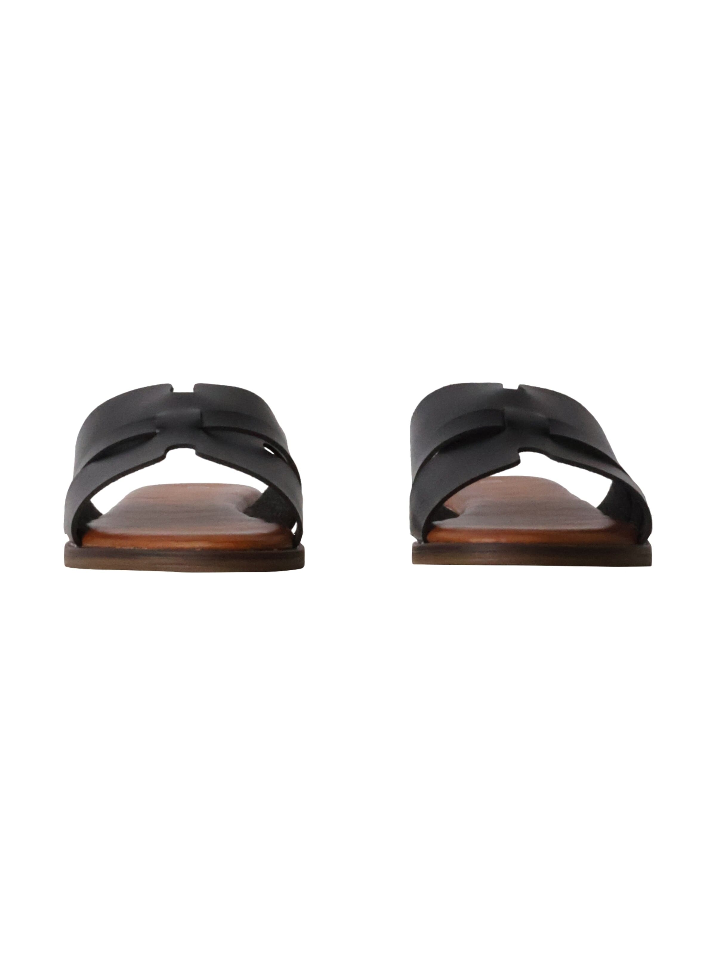 Sandalo 'Flache Sandalen zum Hineinschlüpfen' di Super Mode in nero