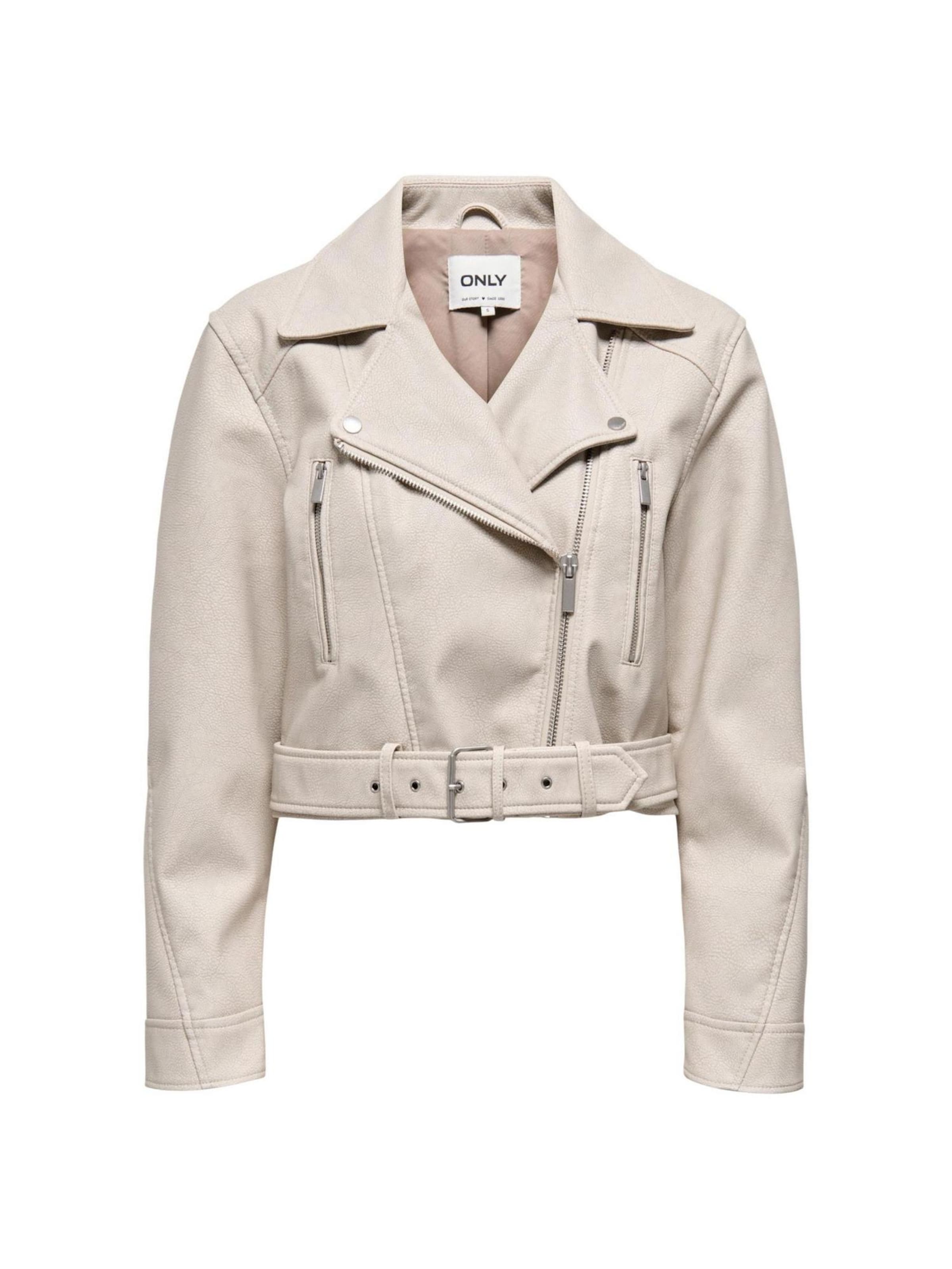 ONLY - Chaqueta de invierno 'Onlpauline Faux Leather Cc Otw 15361388' en beige