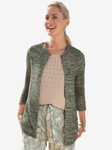 Goldner Knit Cardigan in Green: front
