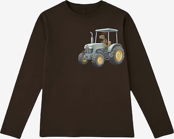 NAME IT Shirt 'NMMRAVN' in Braun: Vorderseite