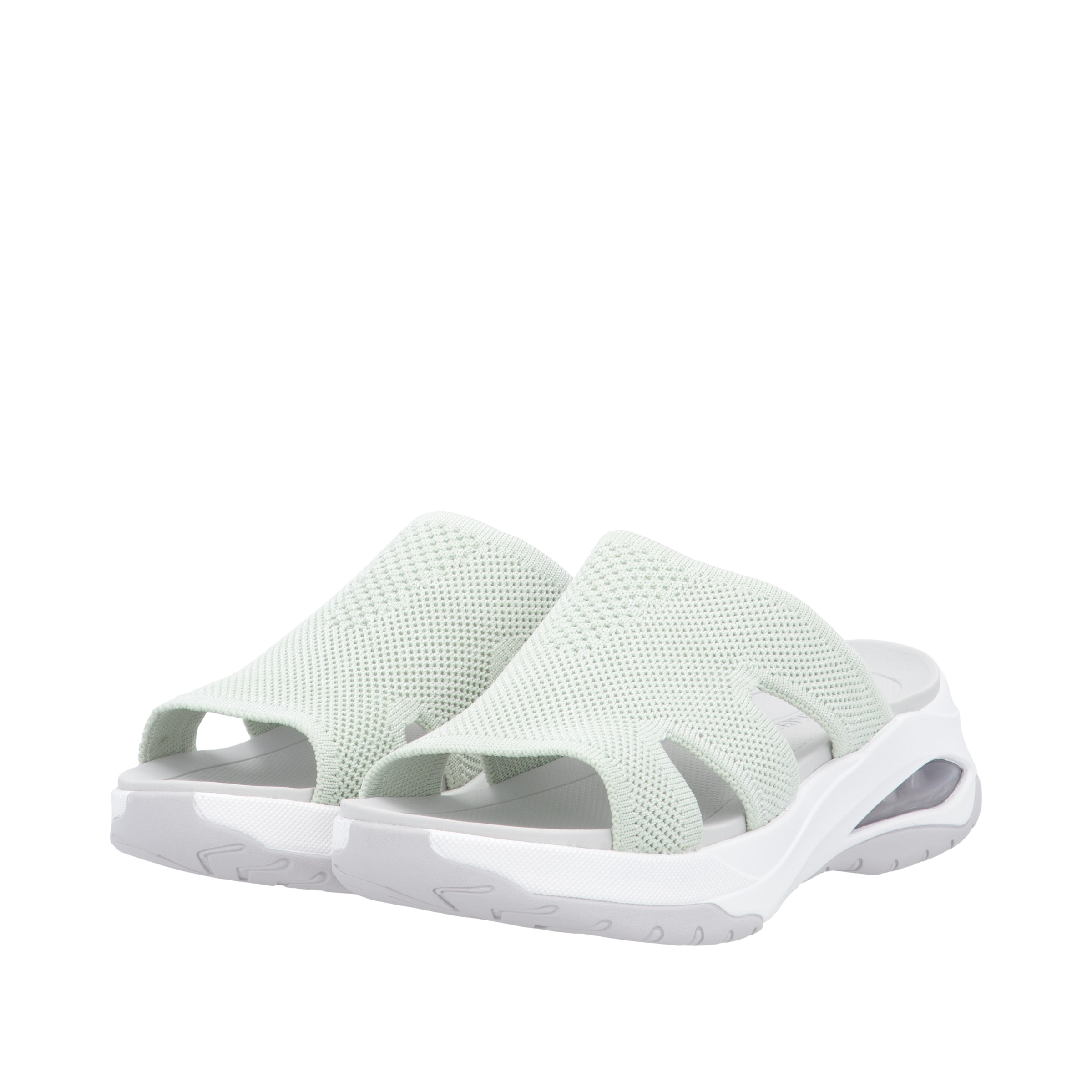 Rieker Sport Mules in Green: front