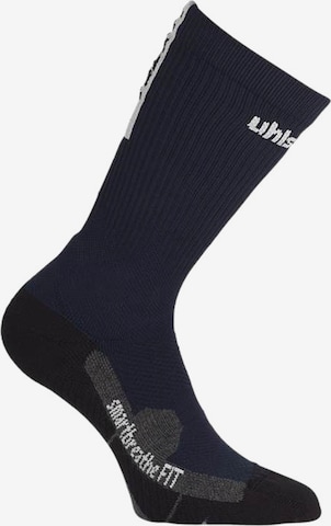 UHLSPORT Athletic Socks in Blue: front