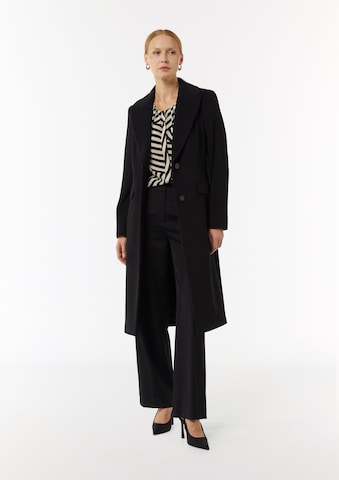 COMMA Between-Seasons Coat in Black: front