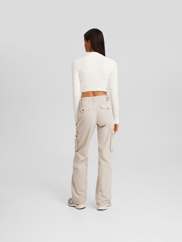 Bershka Loosefit Hose in Beige