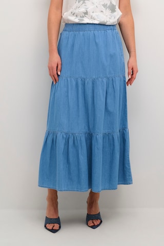 Cream Skirt in Blue: front