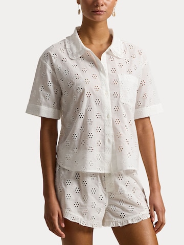 Pyjama ' Cotton Eyelet ' Polo Ralph Lauren en blanc