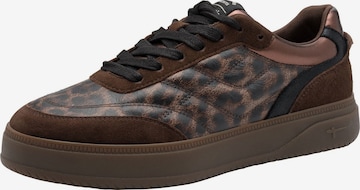 Baskets basses Tamaris en marron : devant