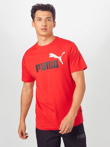 PUMA Performance Shirt 'Essentials' in Red: front