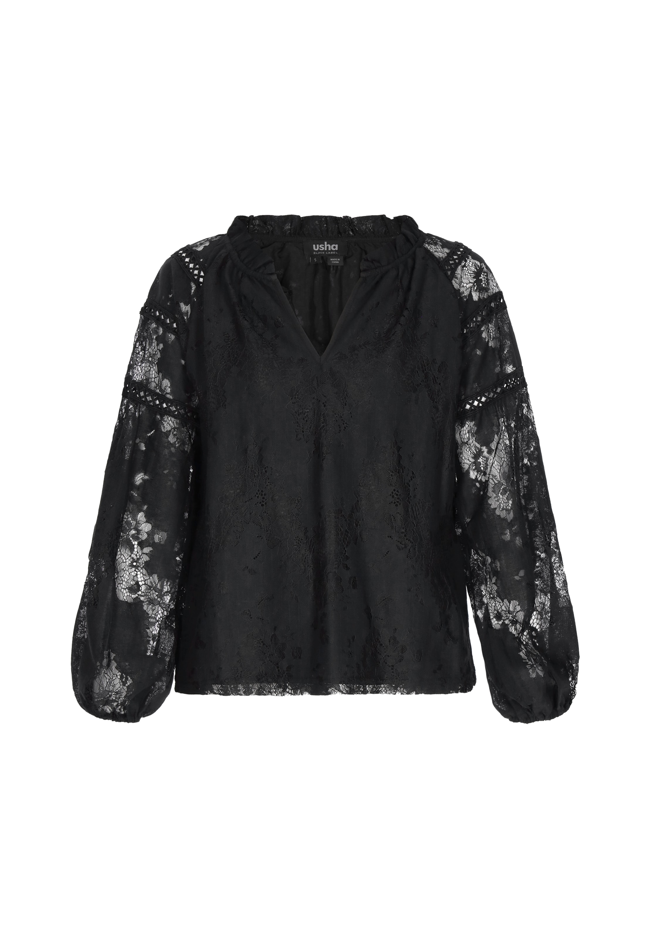 Chemisier usha BLACK LABEL en noir : devant