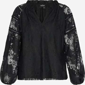 Chemisier usha BLACK LABEL en noir : devant