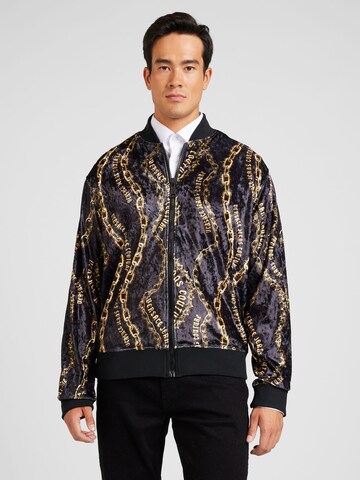 Versace Jeans Couture Ζακέτα φούτερ σε μαύρο: μπροστά