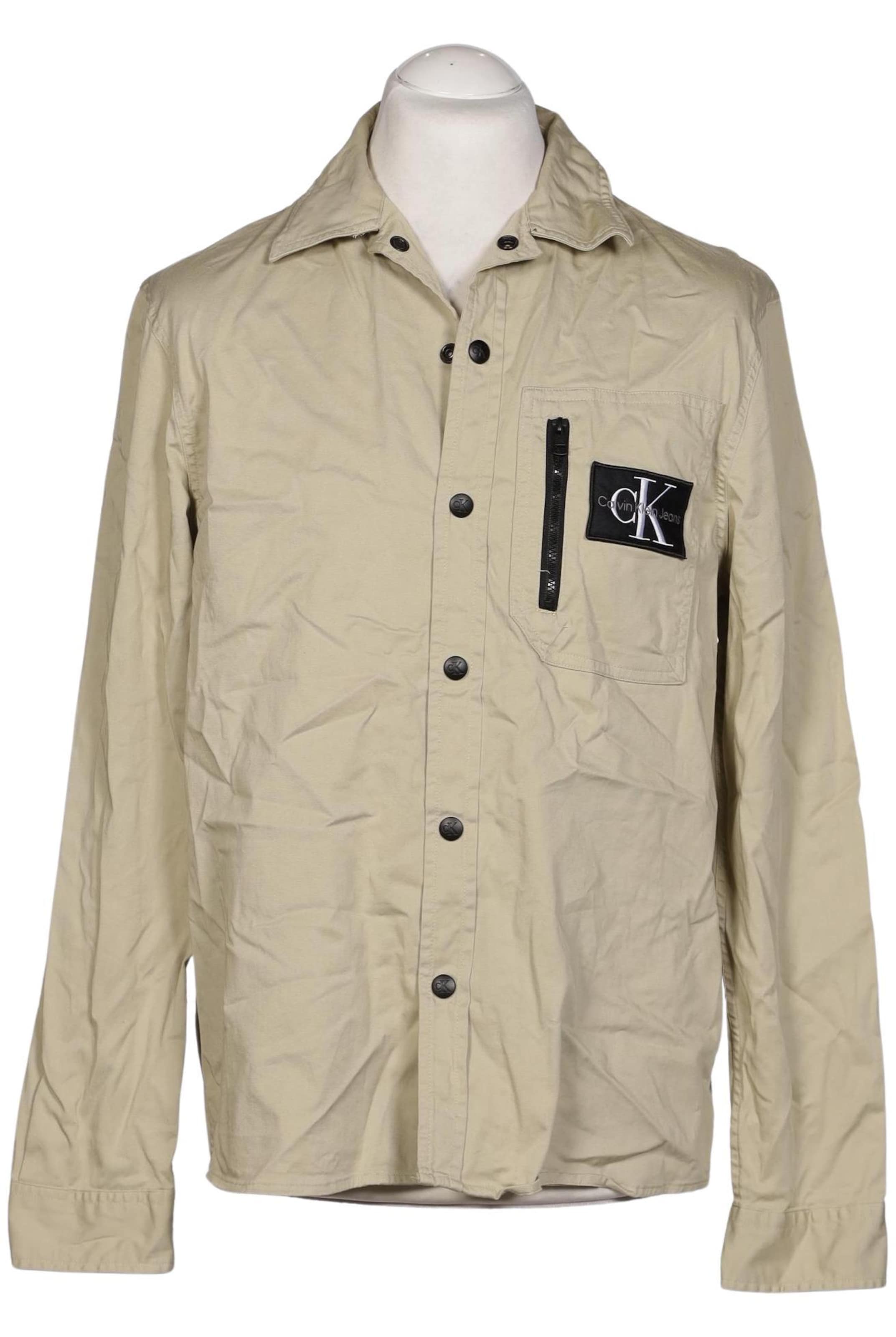 Calvin Klein Jeans Button Up Shirt in M in Beige: front