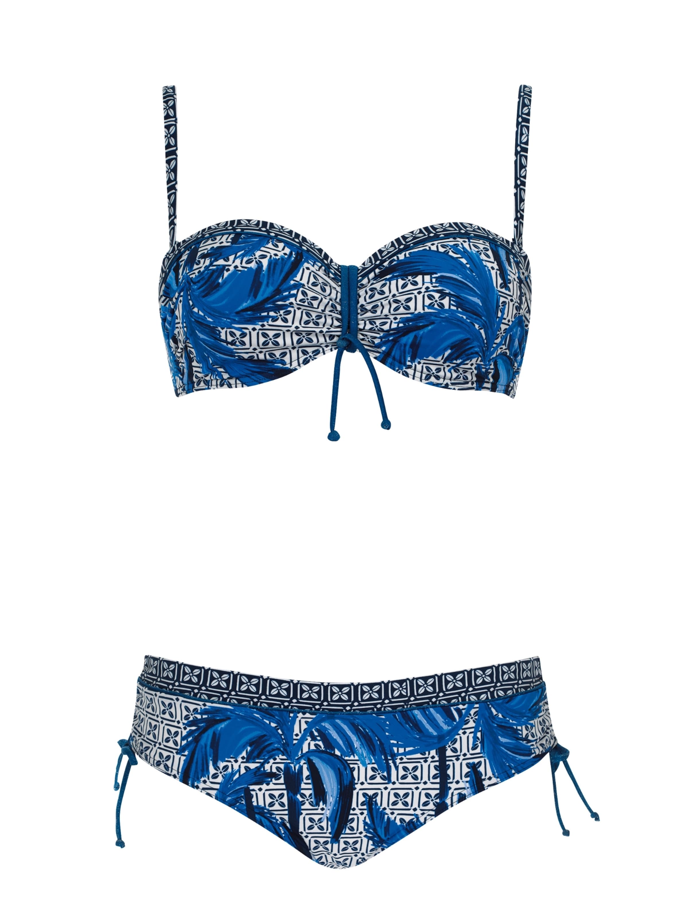 OLYMPIA Bandeau Bikini i blå: forside