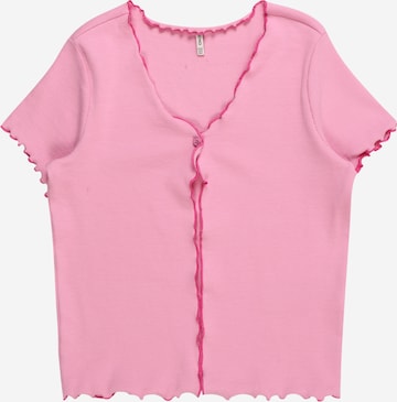 KIDS ONLY Gebreid vest 'Elli' in Roze: voorkant