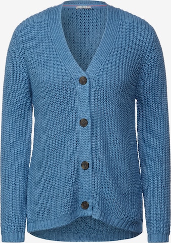 CECIL Gebreid vest 'Chunky' in Blauw: voorkant