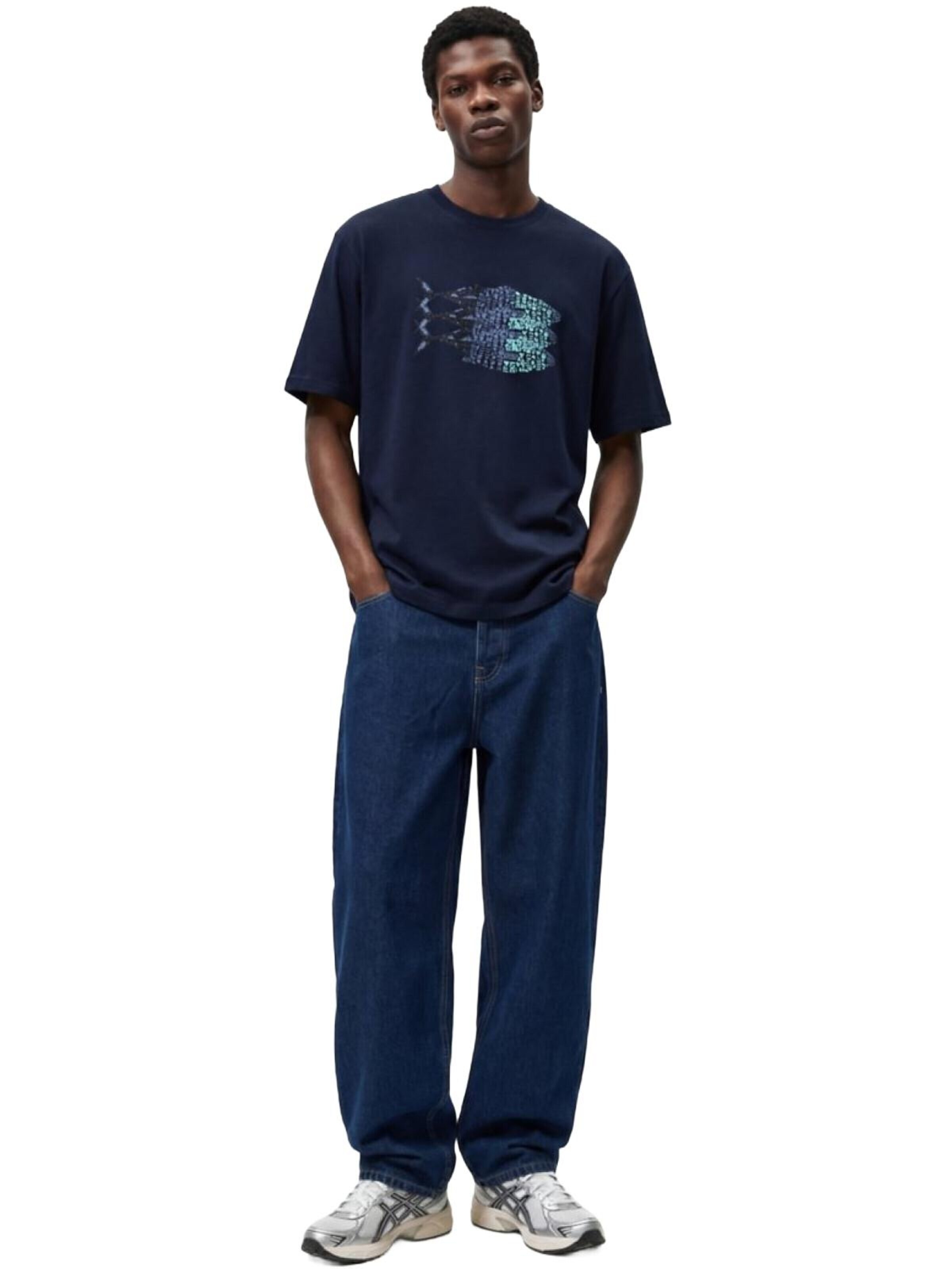 LTB Jeans - Camiseta 'LTB Jeans Herren-T-Shirt mit Aufdruck' en azul: frente