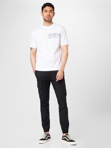 Calvin Klein Jeans Дънки Tapered Leg Карго панталон в черно