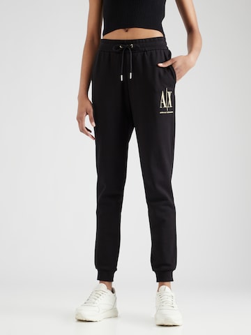 ARMANI EXCHANGE Wide Leg Hose in Schwarz: predná strana