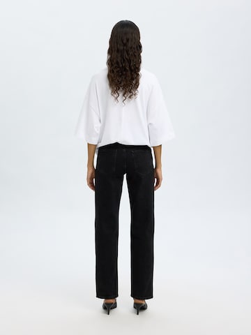 Wide Leg Jean 'SLFBEA-KORI' SELECTED en noir