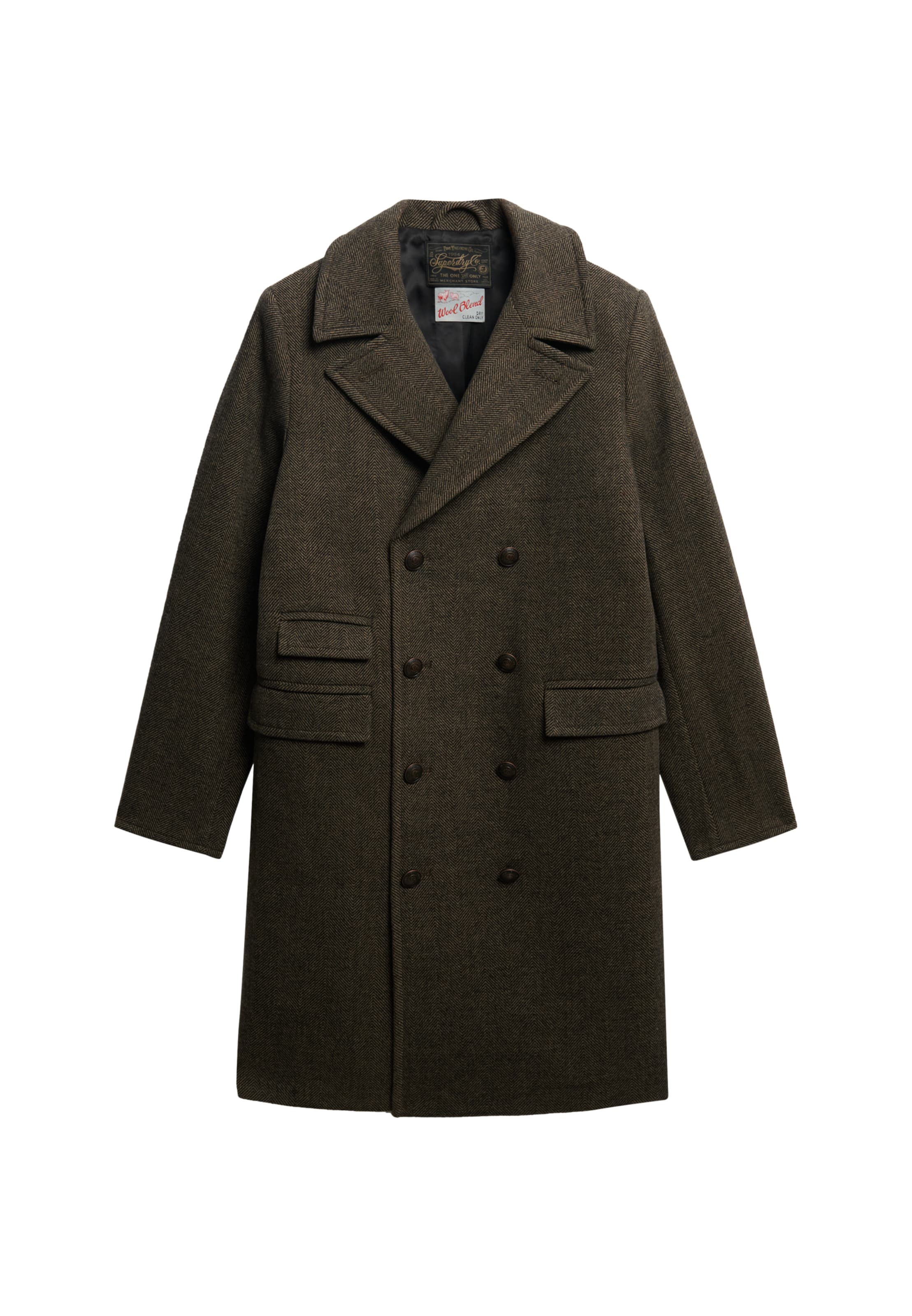 Superdry Tussenjas in Bruin: voorkant