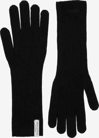 Marc O'Polo Vingerhandschoenen in Zwart: voorkant