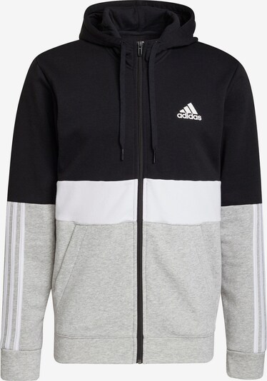 ADIDAS ORIGINALS Trainingsjacke in hellgrau / schwarz / weiß, Produktansicht