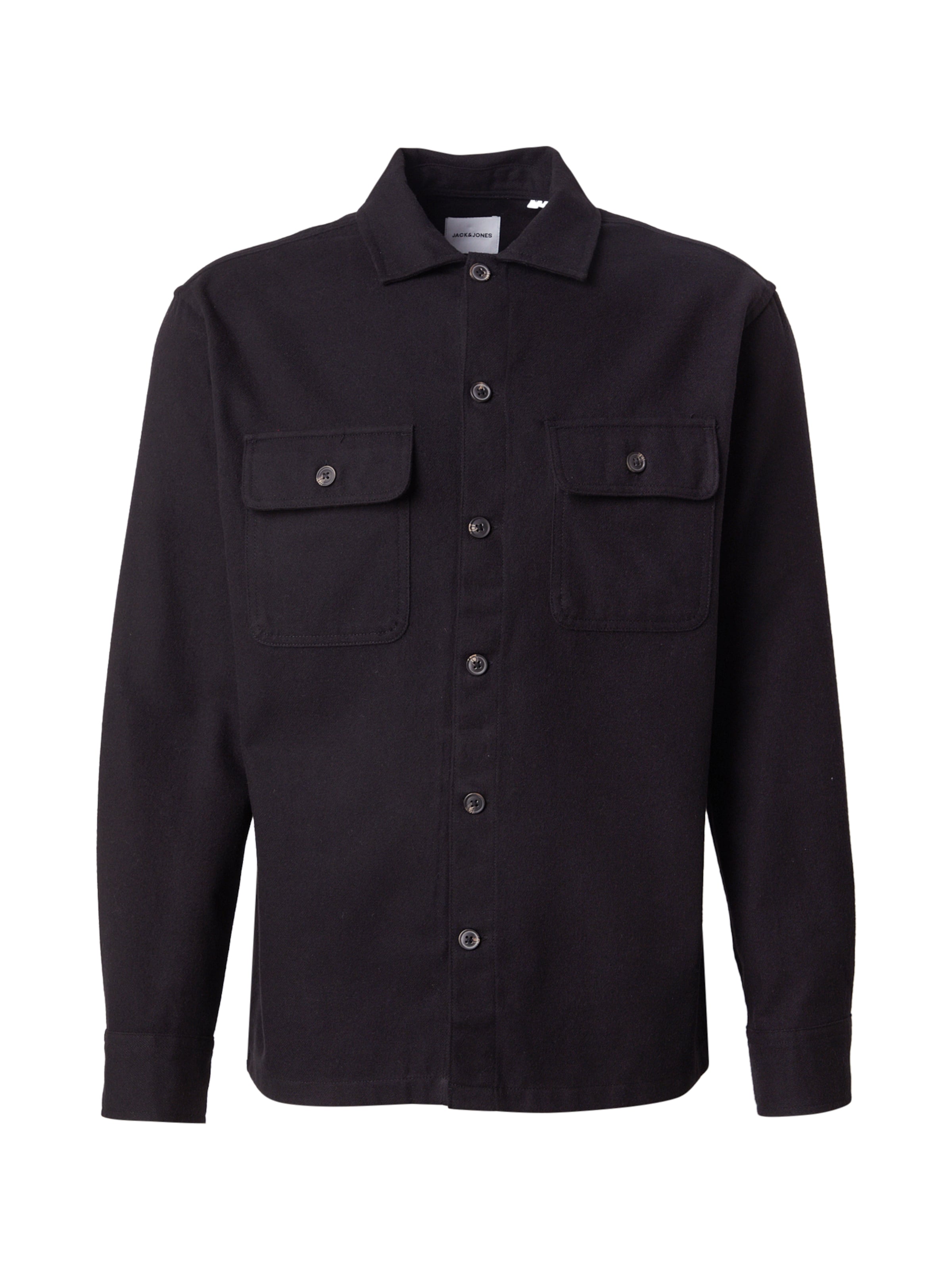 JACK & JONES - Comfort Fit Camisa 'JJECharge' em preto: frente