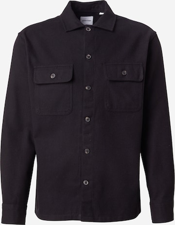 Chemise 'JJECharge' JACK & JONES en noir : devant