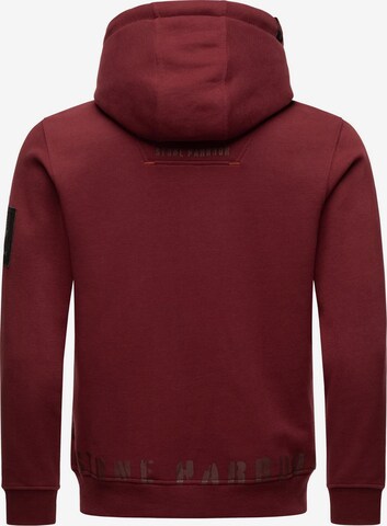 STONE HARBOUR - Sudadera con cremallera 'Jacobi' en rojo