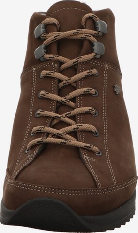 Finn Comfort Lace-Up Ankle Boots in Brown