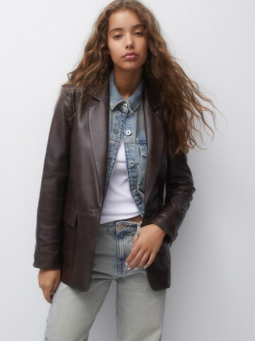 Pull&Bear Blazer in Brown: front