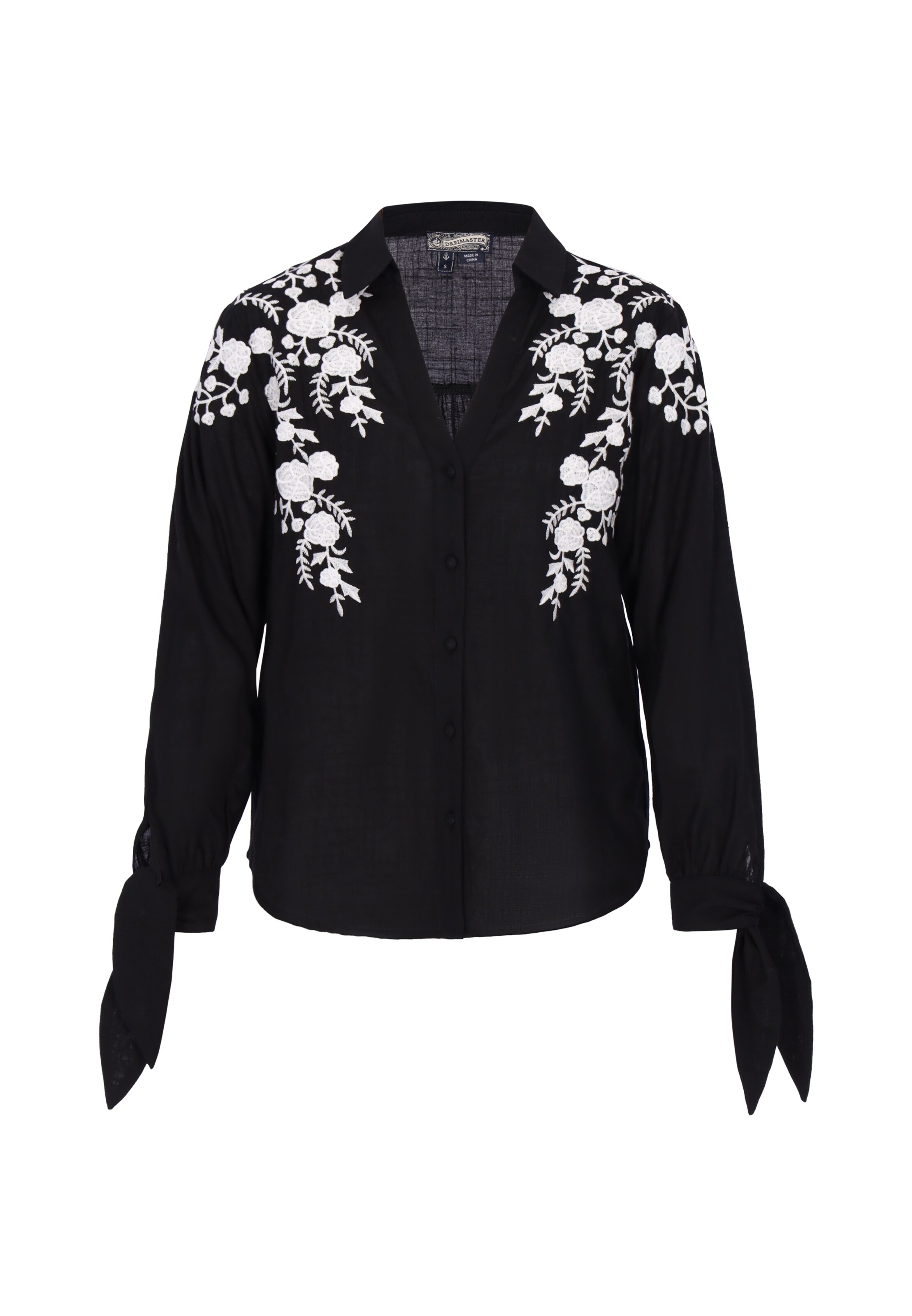 DreiMaster Vintage Blouse in Black: front