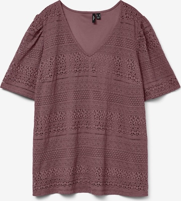 Chemisier 'VMCHoney' Vero Moda Curve en marron : devant