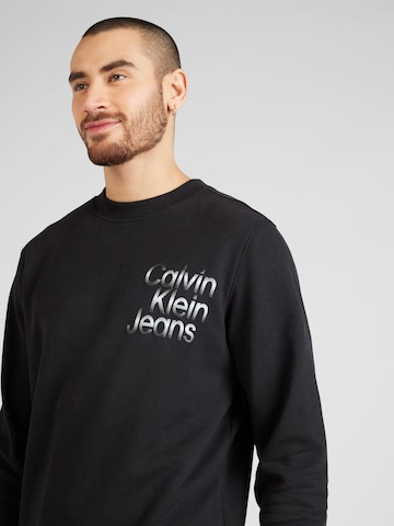 Bluză de molton de la Calvin Klein Jeans pe negru