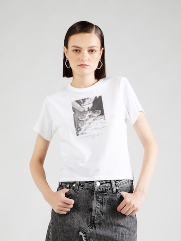 T-shirt 'SKIMMING PARTY PHOTOREAL' Abercrombie & Fitch en blanc : devant