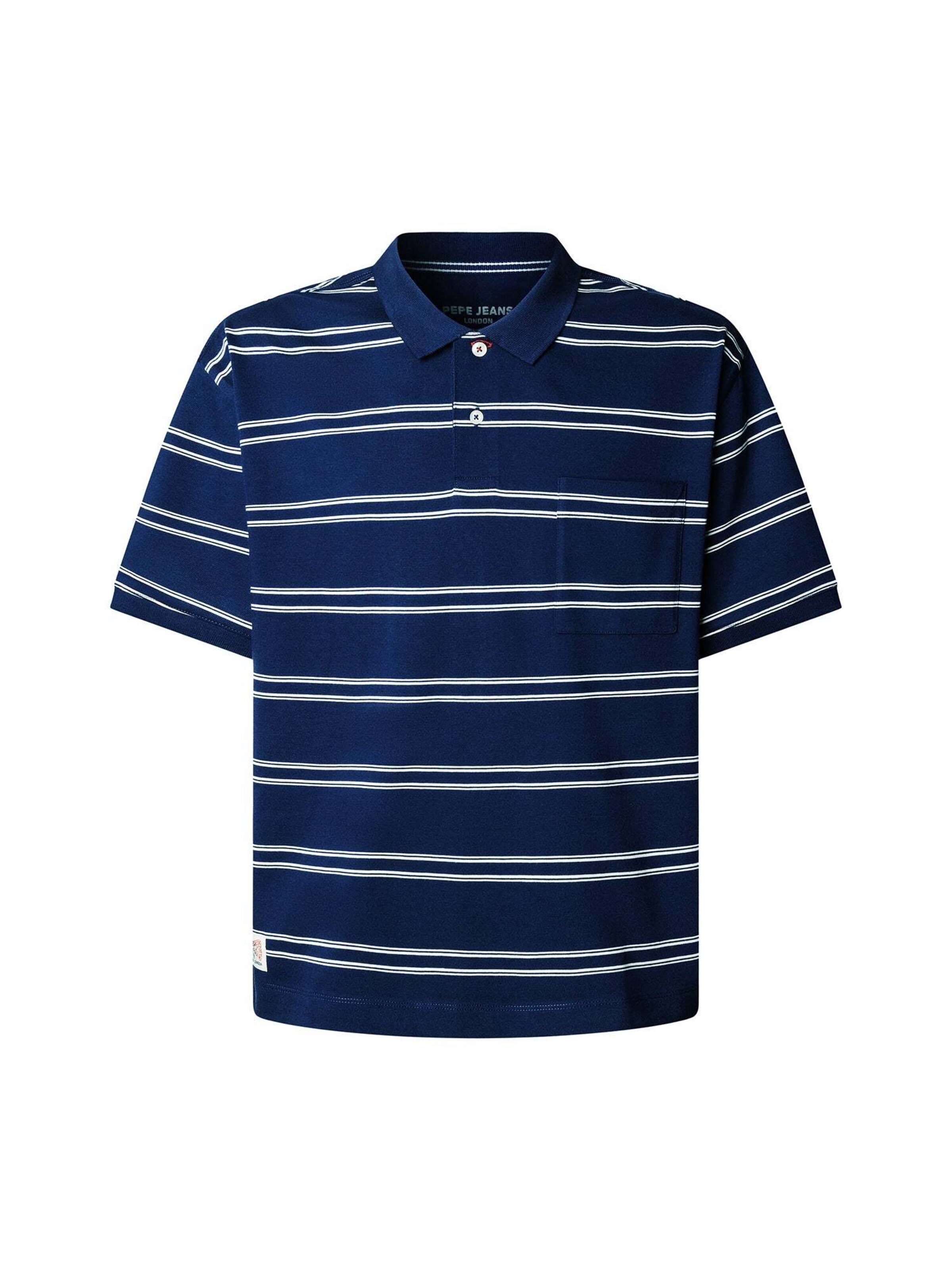 Pepe Jeans Poloshirt 'Clark' in navy / weiß, Produktansicht