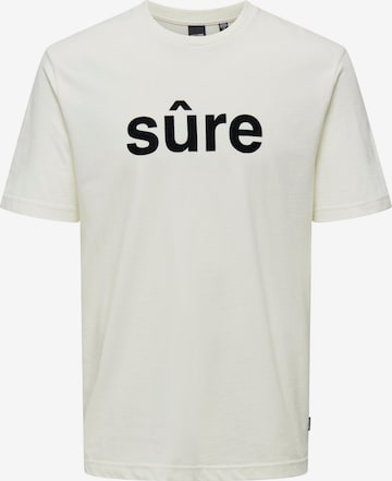 T-Shirt 'KARTER' Only & Sons en blanc : devant