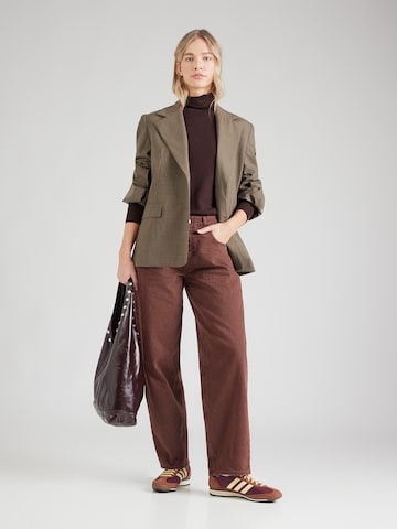 TOPSHOP Luźne Jeansy 'LOWRIE' w kolorze brązowy