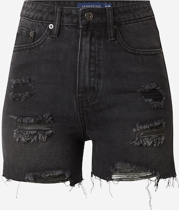 AÉROPOSTALE Regular Jeans in Black: front