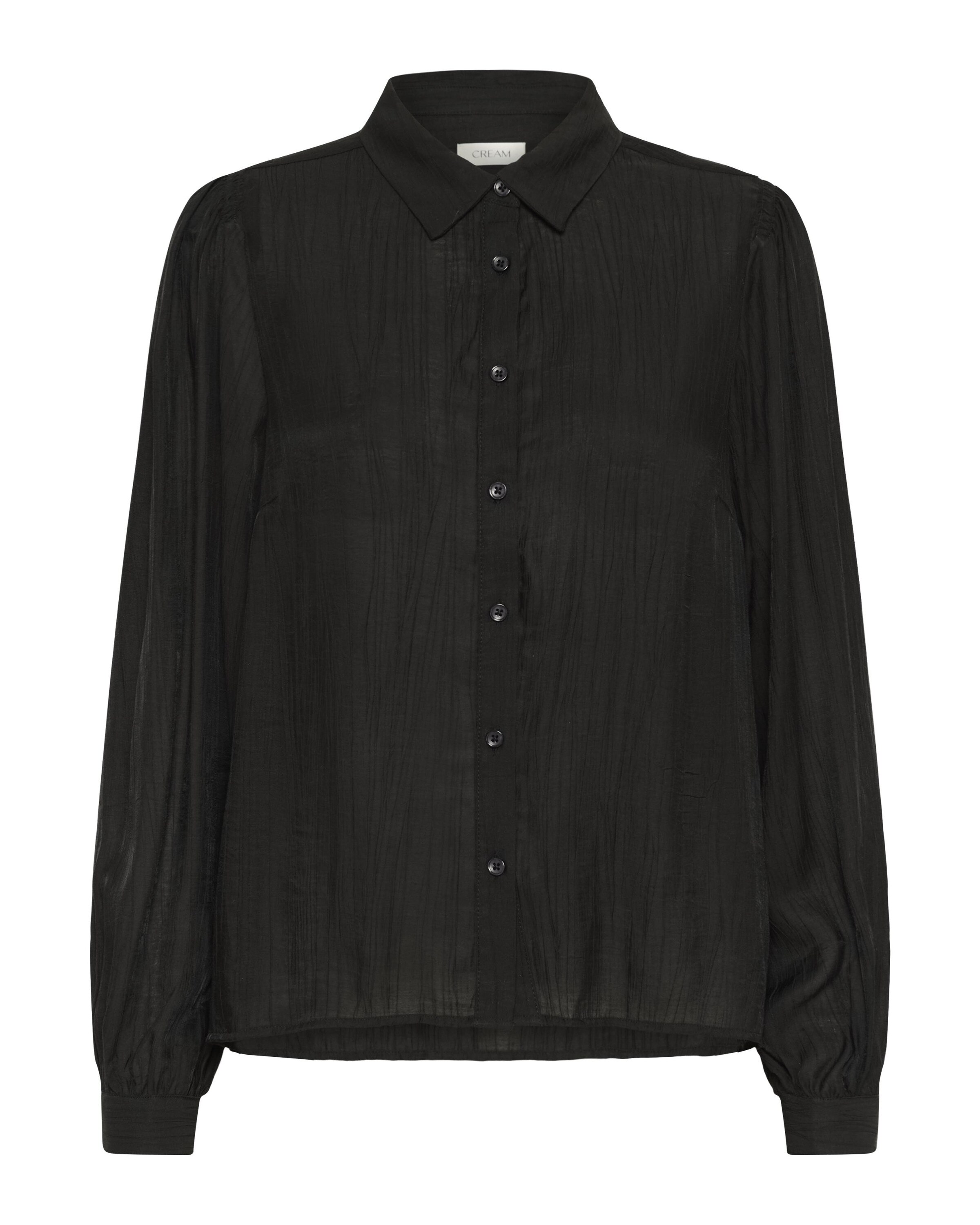 Cream Shirt in Black: front