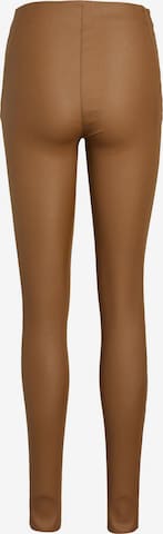 Skinny Leggings 'Belle' di OBJECT in marrone