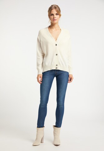 DreiMaster PREMIUM Knit cardigan in White